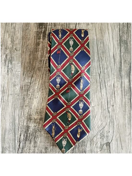 Tommy Hilfiger Other - Tommy Hilfiger Vintage 100% Silk Necktie Men Golf Country Club Crest Preppy